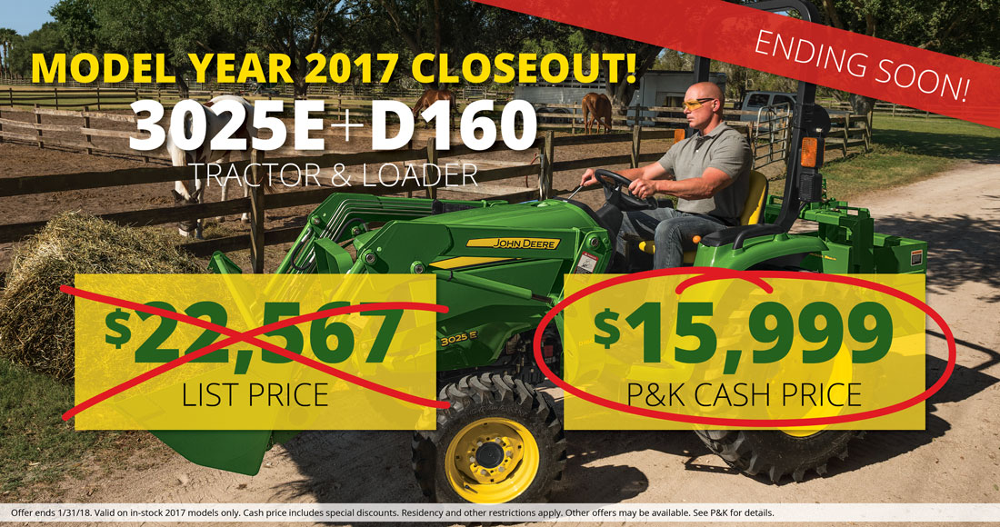 Model Year 17 Closeout Special P K Equipment